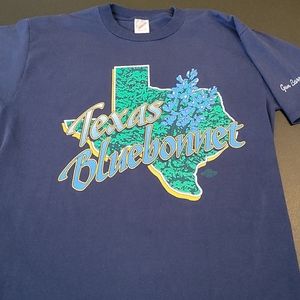 Vtg 90s USA Made Jerzees Texas Bluebonnet T Shirt